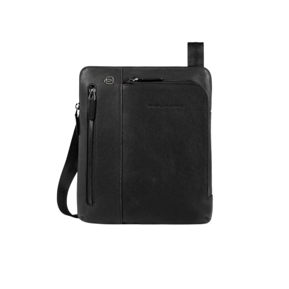 PIQUADRO - Borsello porta iPad/iPad Air, doppia tasca frontale Black Square Nero