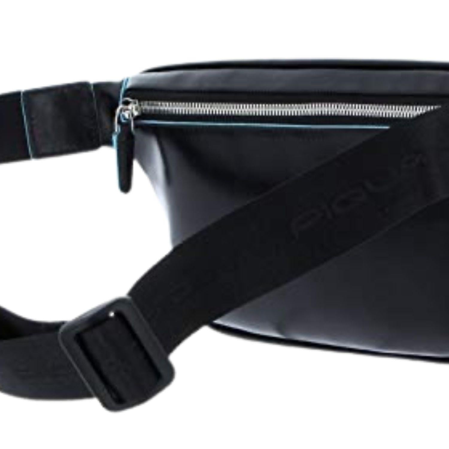 Piquadro - Marsupio in pelle Blue Square, Nero