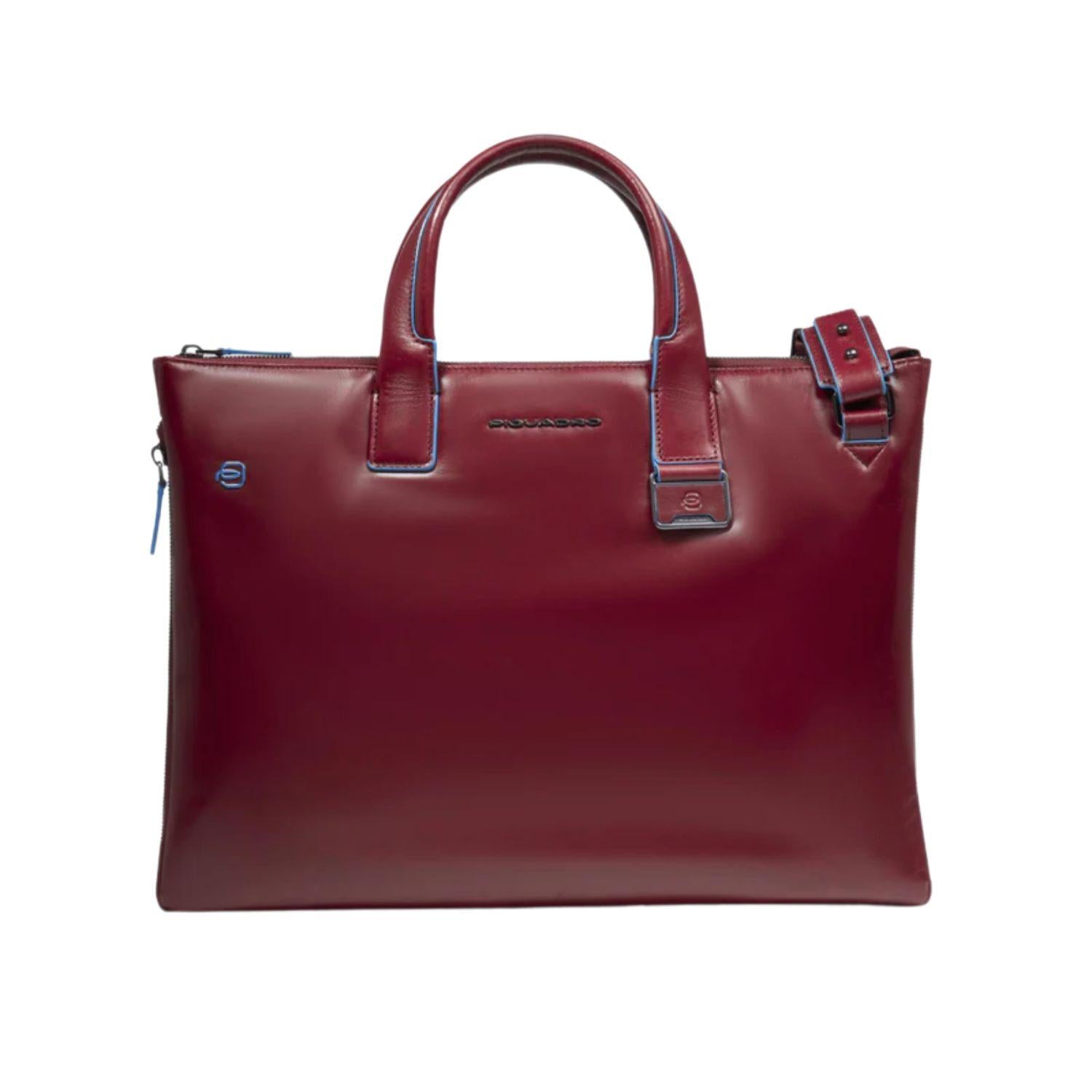 PIQUADRO - Cartella sottile per laptop 15,6 e iPad Pro 12,9 B2, Rossa