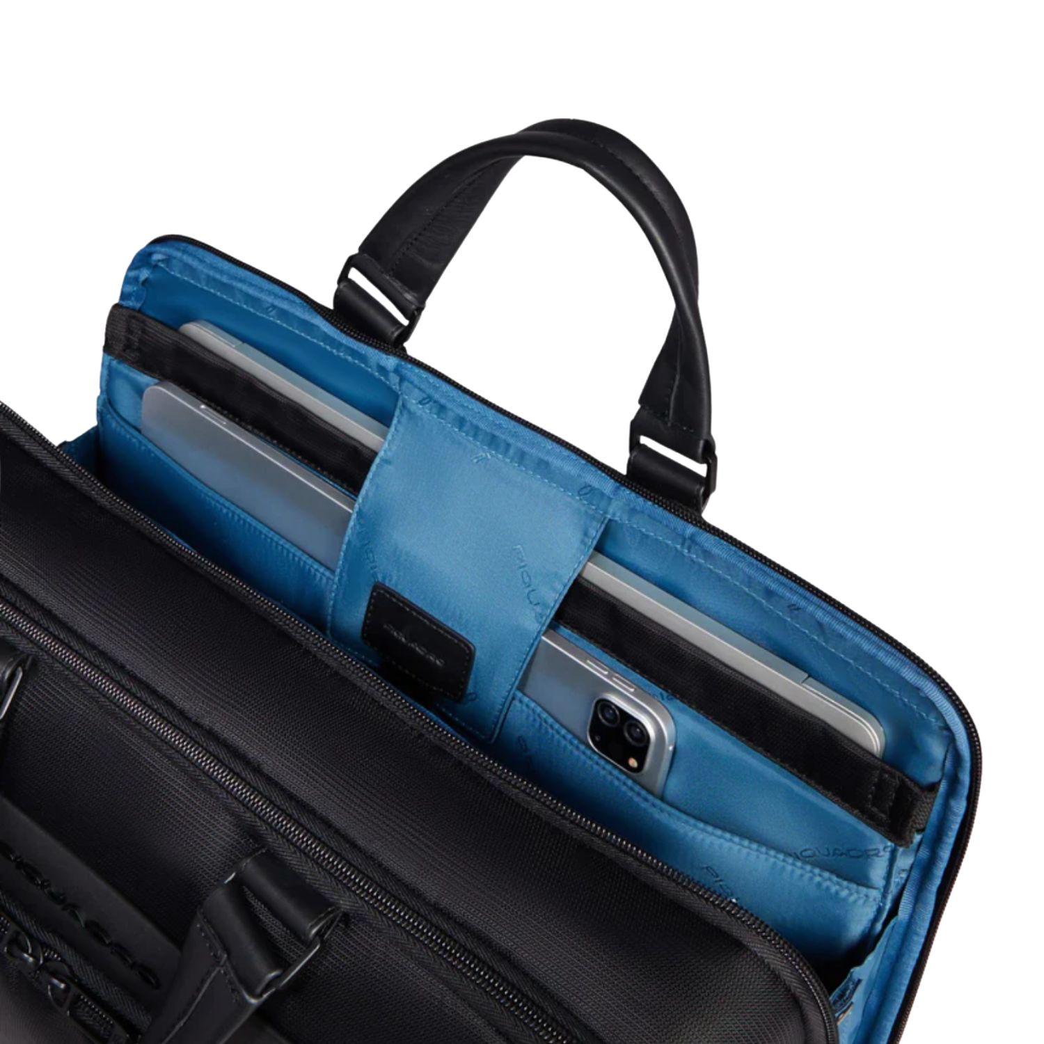 Piquadro - Borsa da lavoro uomo porta pc 15,6", Nero