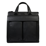Piquadro - Tote bag porta PC 13'3 in pelle martellata linea Mos, Nero