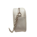 Patrizia Pepe - Tracollina mini in pelle martellata , Bianco Burro