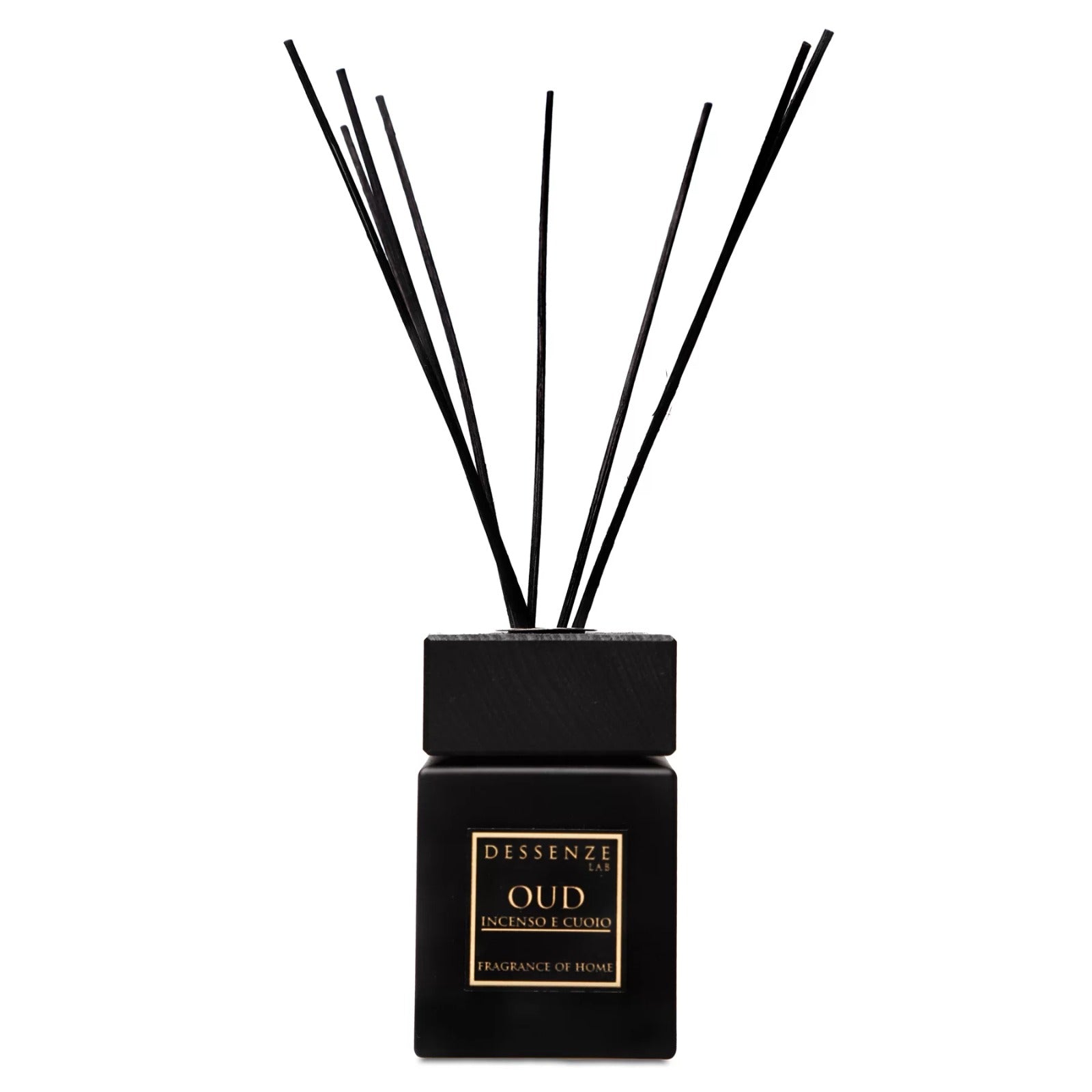 Dessenze Lab - 100 ml Profumatore naturale per Ambienti con bastoncini Oud Incenso e Cuoio