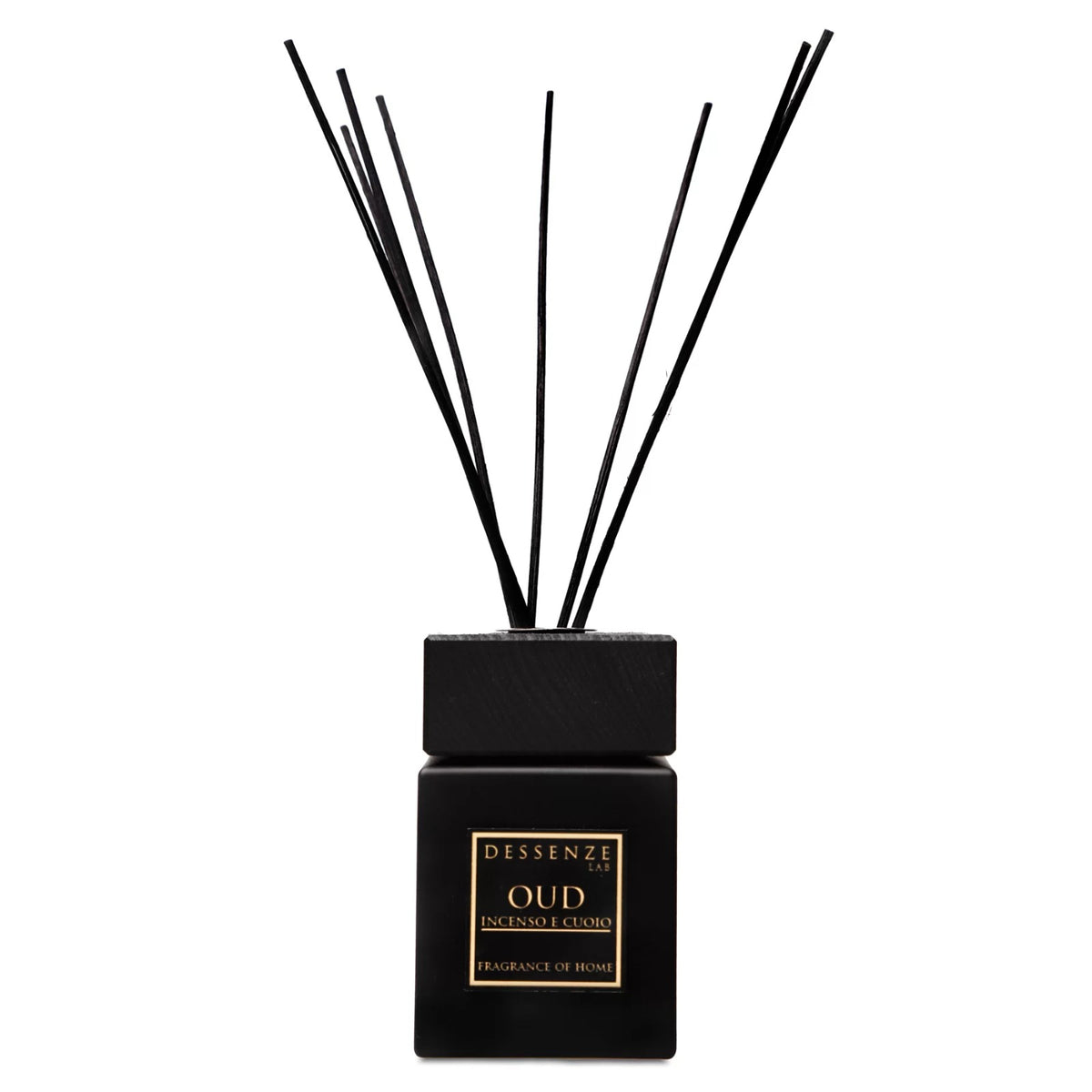 Dessenze Lab - 100 ml Profumatore naturale per Ambienti con bastoncini Oud Incenso e Cuoio