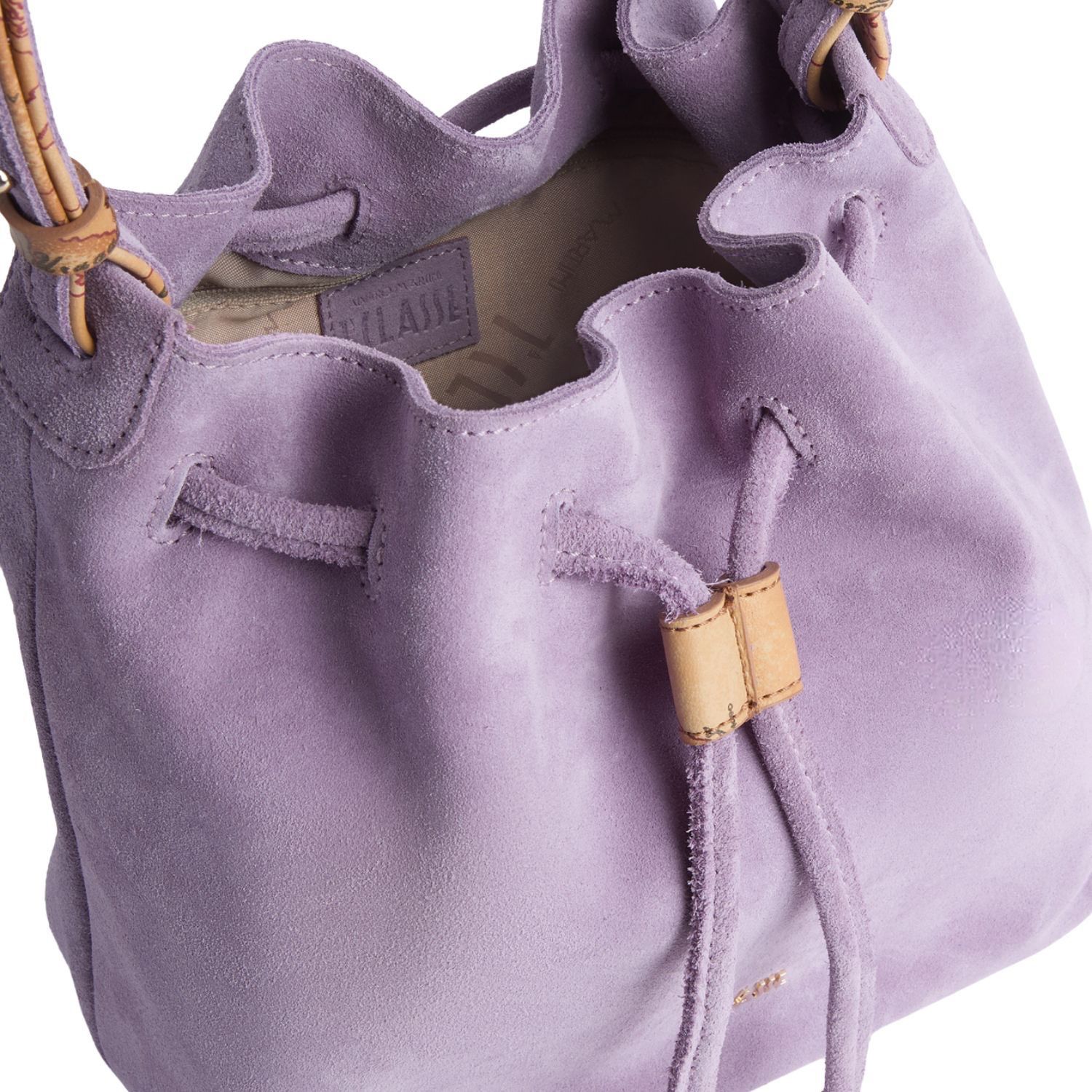 Alviero Martini -Tribal Leather borsa secchiello, Ametista, Viola