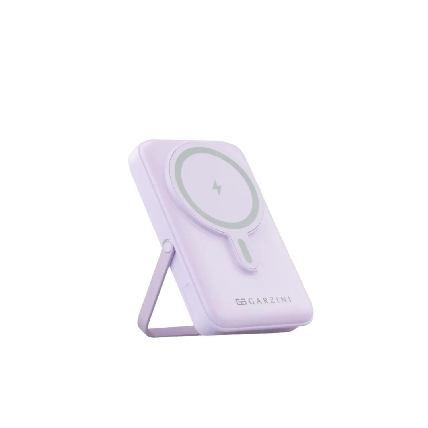 Garzini - Magsafe powerbank con cavi lightning USB-C e Micro-USB, Viola