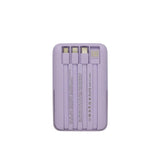 Garzini - Magsafe powerbank con cavi lightning USB-C e Micro-USB, Viola