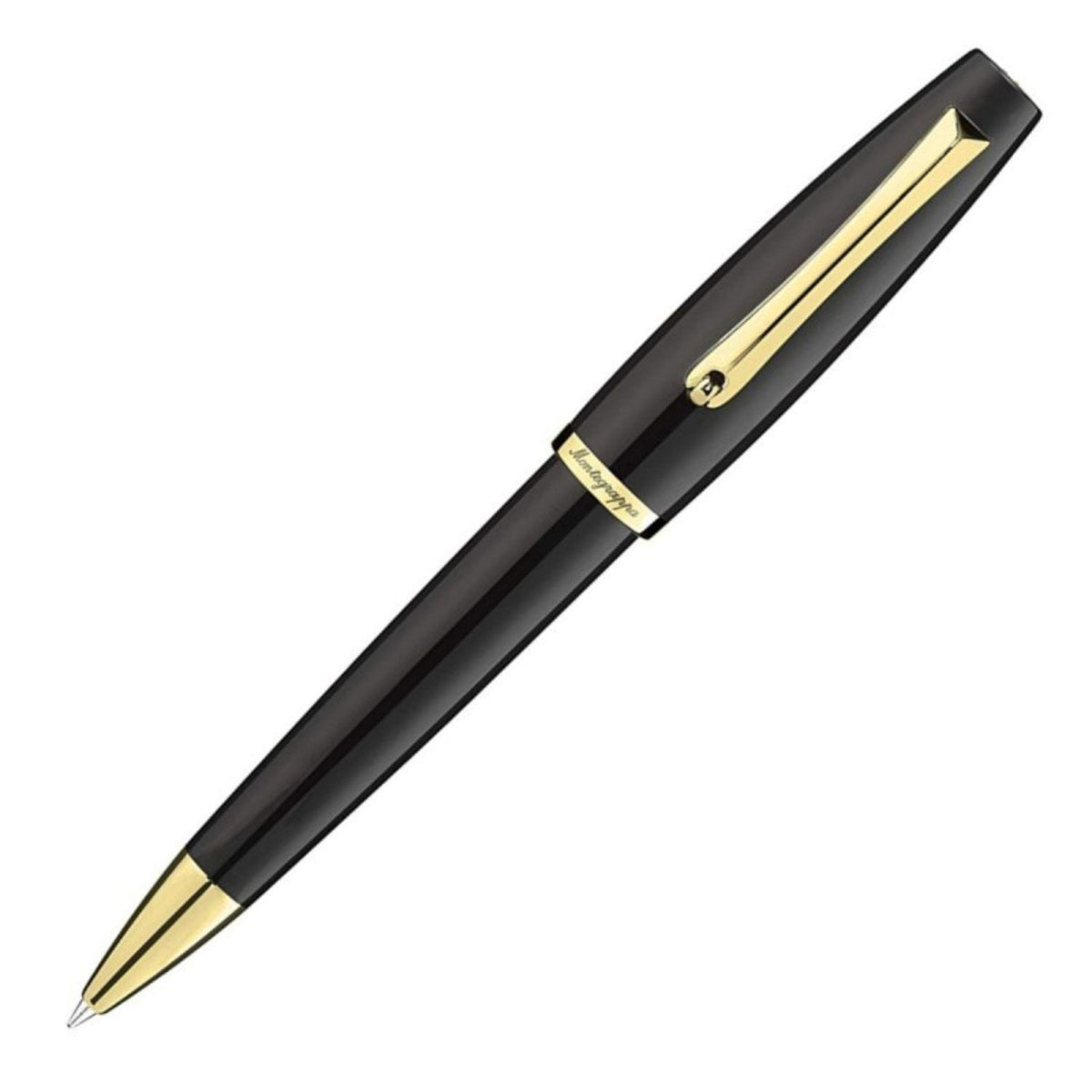 Montegrappa - Penna a sfera rotazione Manager, Nera e Oro ISMANBYC