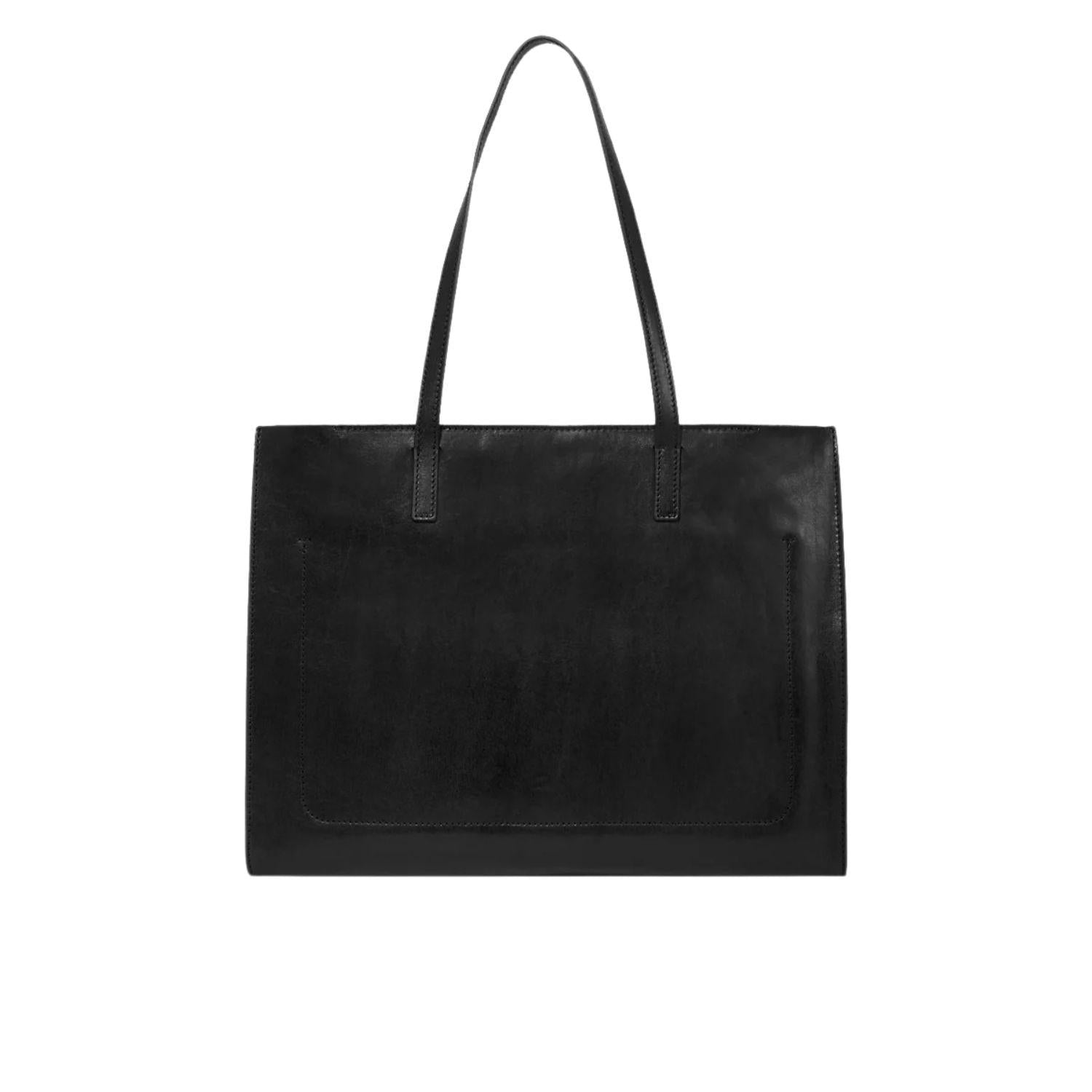 THE BRIDGE - Shopper Mirra orizzontale con cerniera, Nera