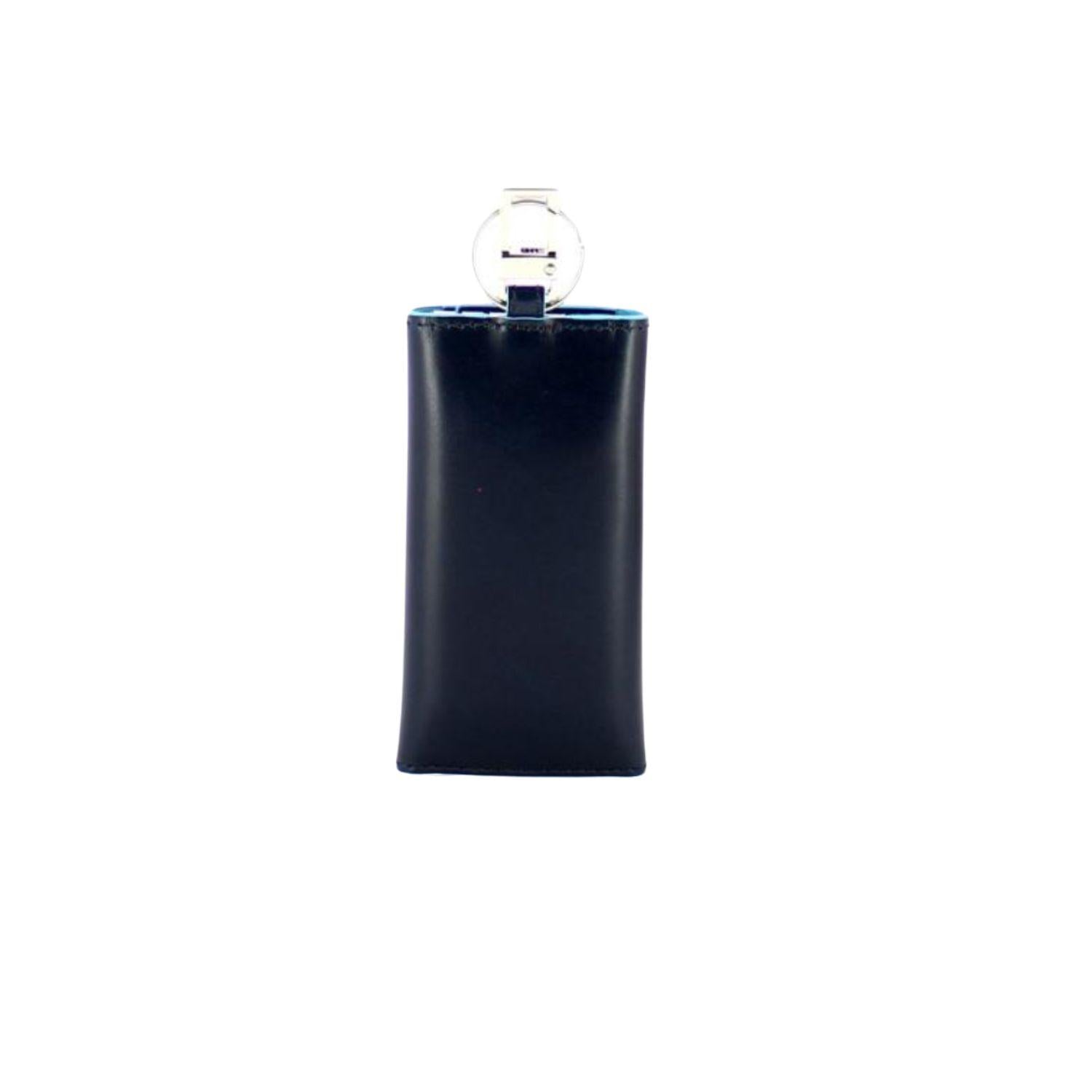 PIQUADRO - Portachiavi con sei ganci e moschettone Blue Square, Blu2