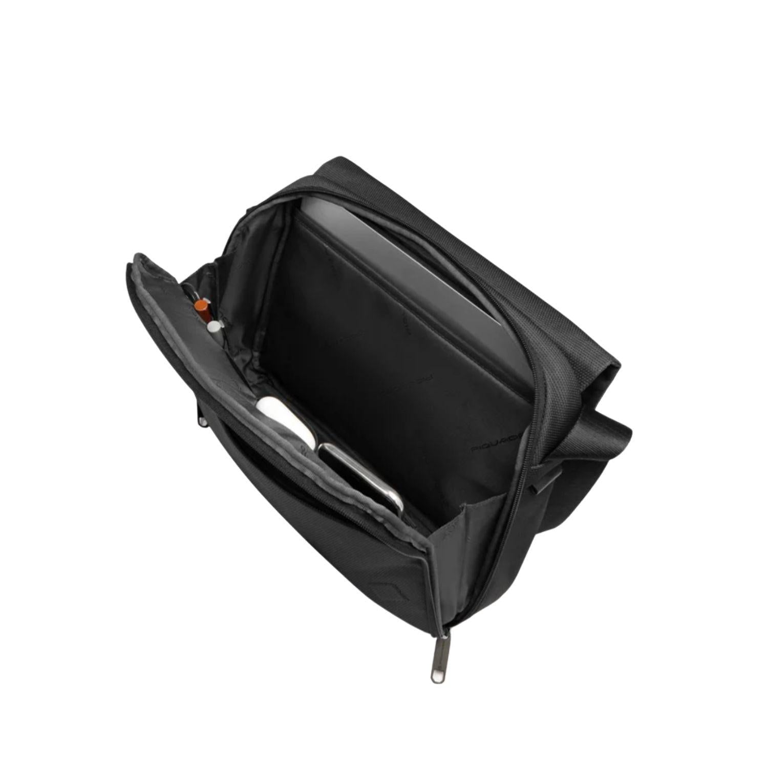 Piquadro - Borsa Messenger in tessuto SS26, Nero