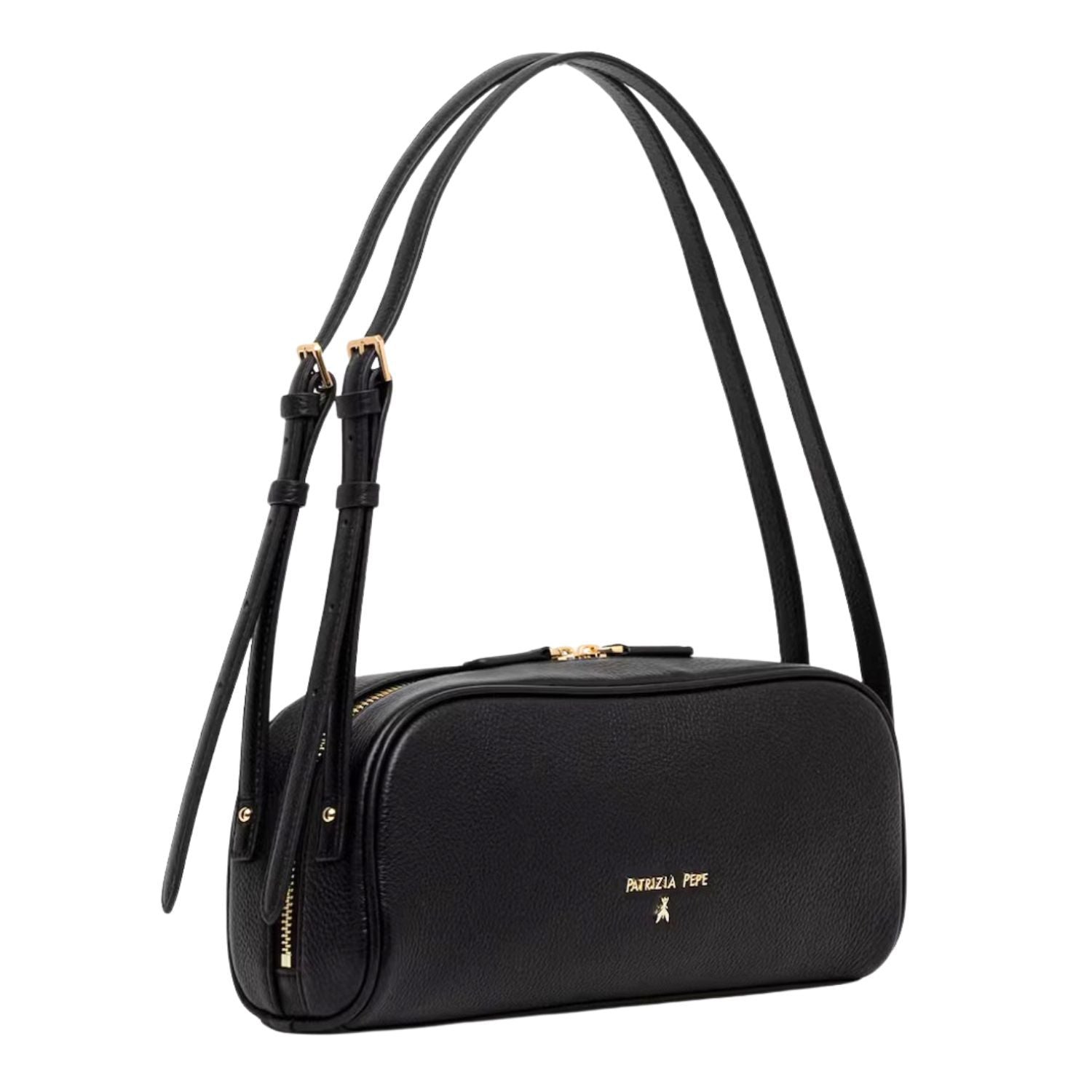 Patrizia Pepe - Baguette in pelle martellata , Nero