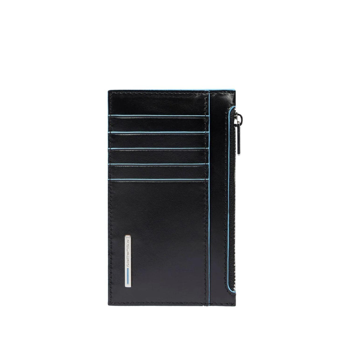 Piquadro - Portacarte con portamonete in pelle, Nero