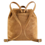 Zaino IM(PERFECTION) scamosciato con tasca zip, Beige
