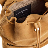 Zaino IM(PERFECTION) scamosciato con tasca zip, Beige