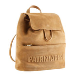 Zaino IM(PERFECTION) scamosciato con tasca zip, Beige