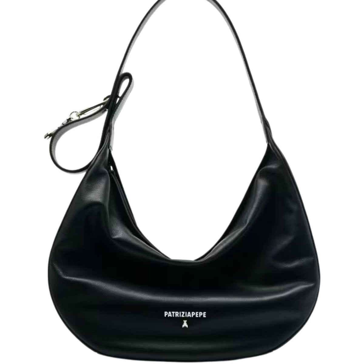 Borsa New Moon grande in pelle con tracolla, Nero