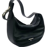 Borsa New Moon grande in pelle con tracolla, Nero