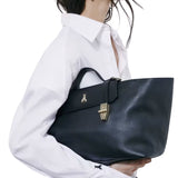 Patrizia Pepe - Borsa rigida Modern Utility in pelle, Nero