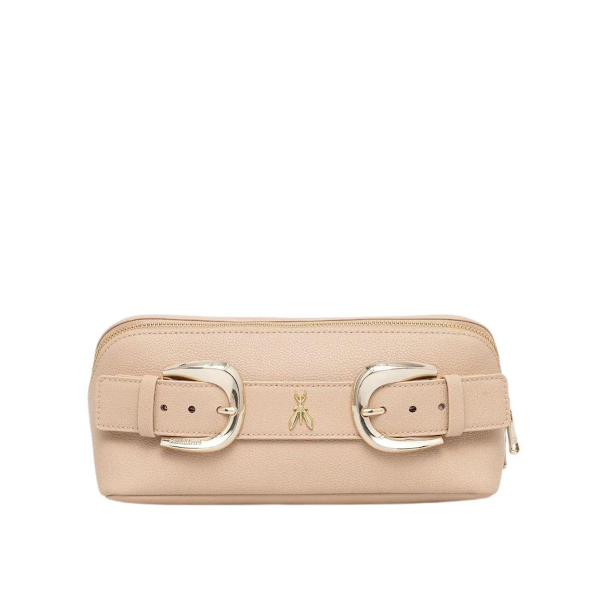 Patrizia Pepe - Pochette a mano in pelle con fibbie, Warm Skin
