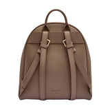 Zaino Fly in pelle con doppia tasca, Marrone