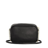 Patrizia Pepe - Tracollina mini in pelle martellata , Nero