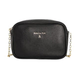 Patrizia Pepe - Tracollina mini in pelle martellata , Nero