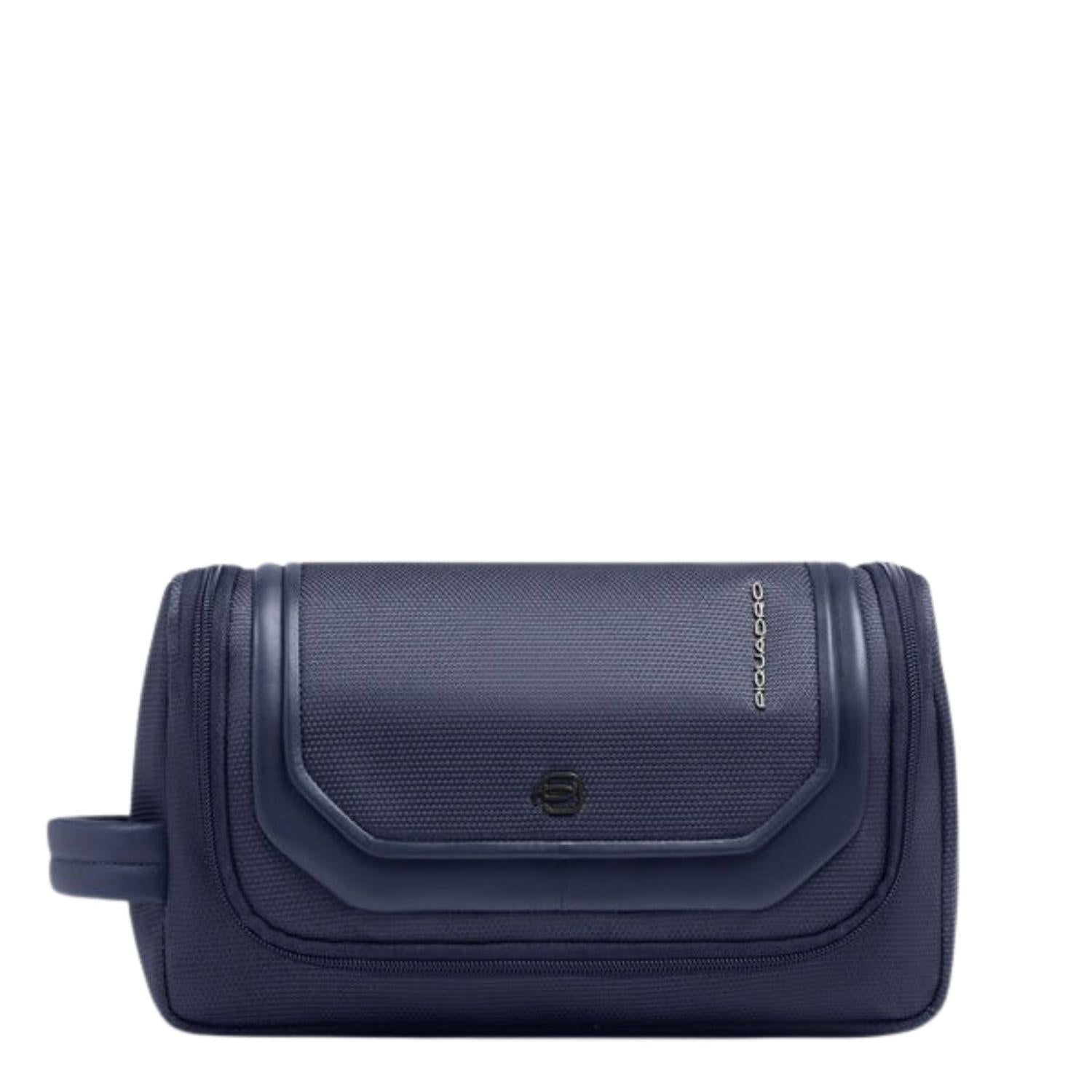 Piquadro - Beauty case con gancio SS26 tessuto, Blu