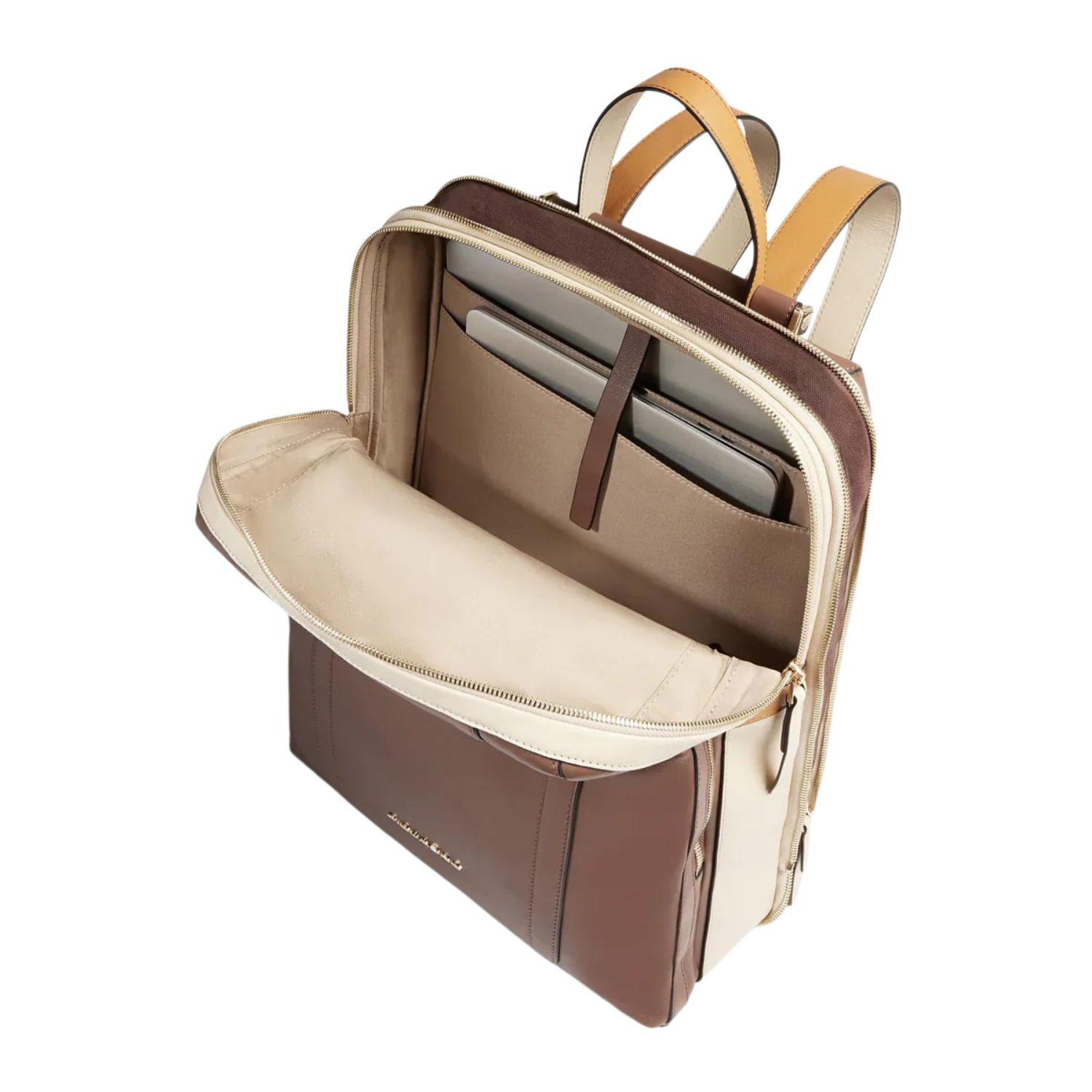 Piquadro - Zaino donna porta pc 15.6" espandibile, Marrone