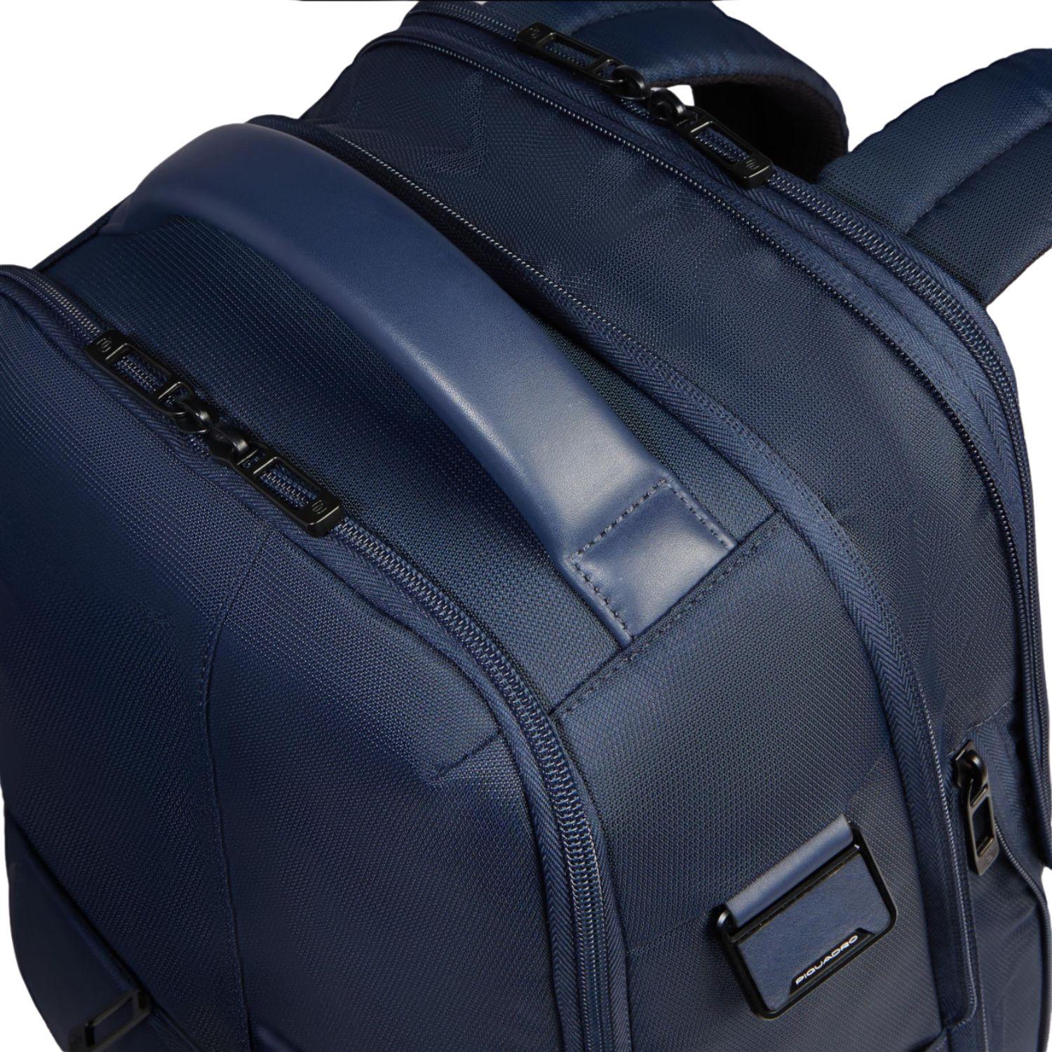 Piquadro - Zaino espandibile porta pc 15.6 in tessuto linea W129, Blu