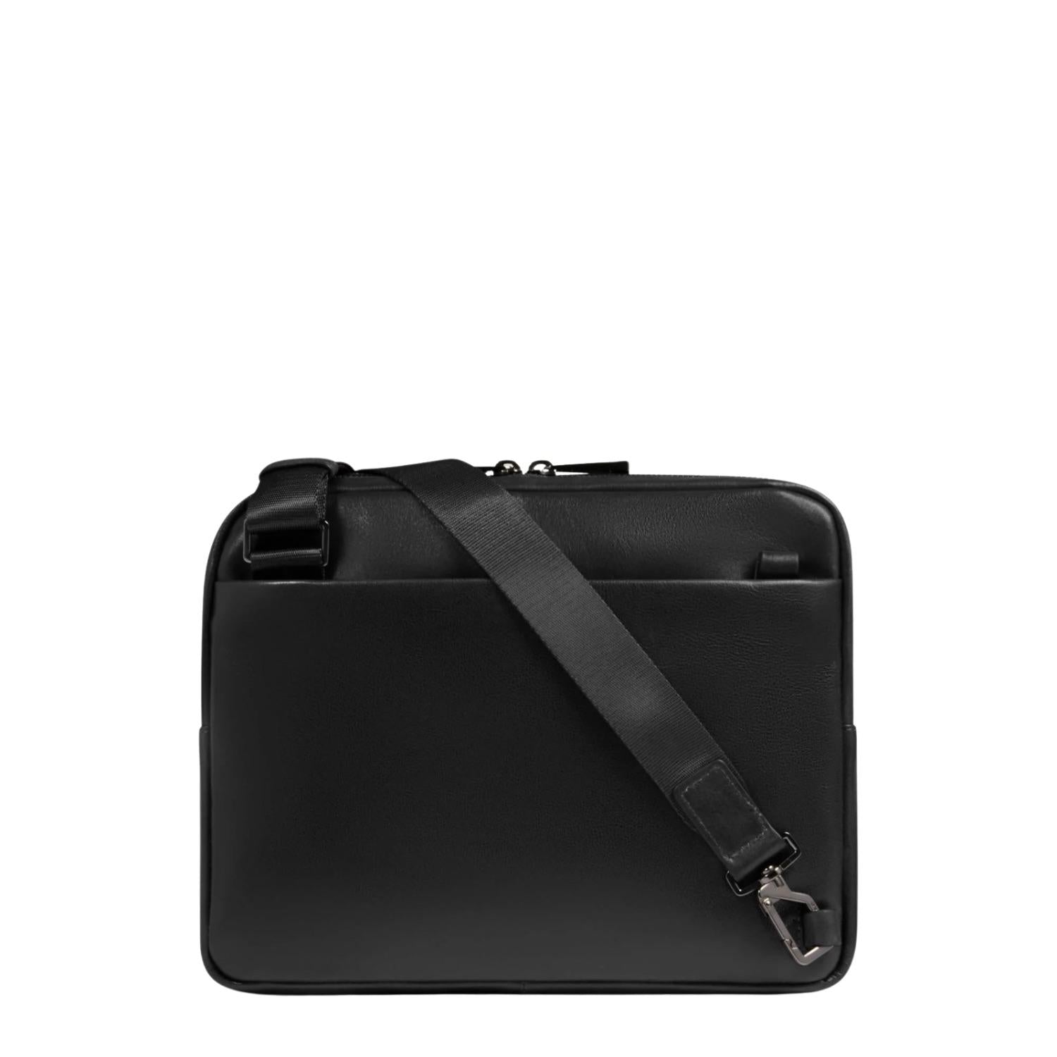 Piquadro - Borsello uomo porta iPad® in pelle, Nero
