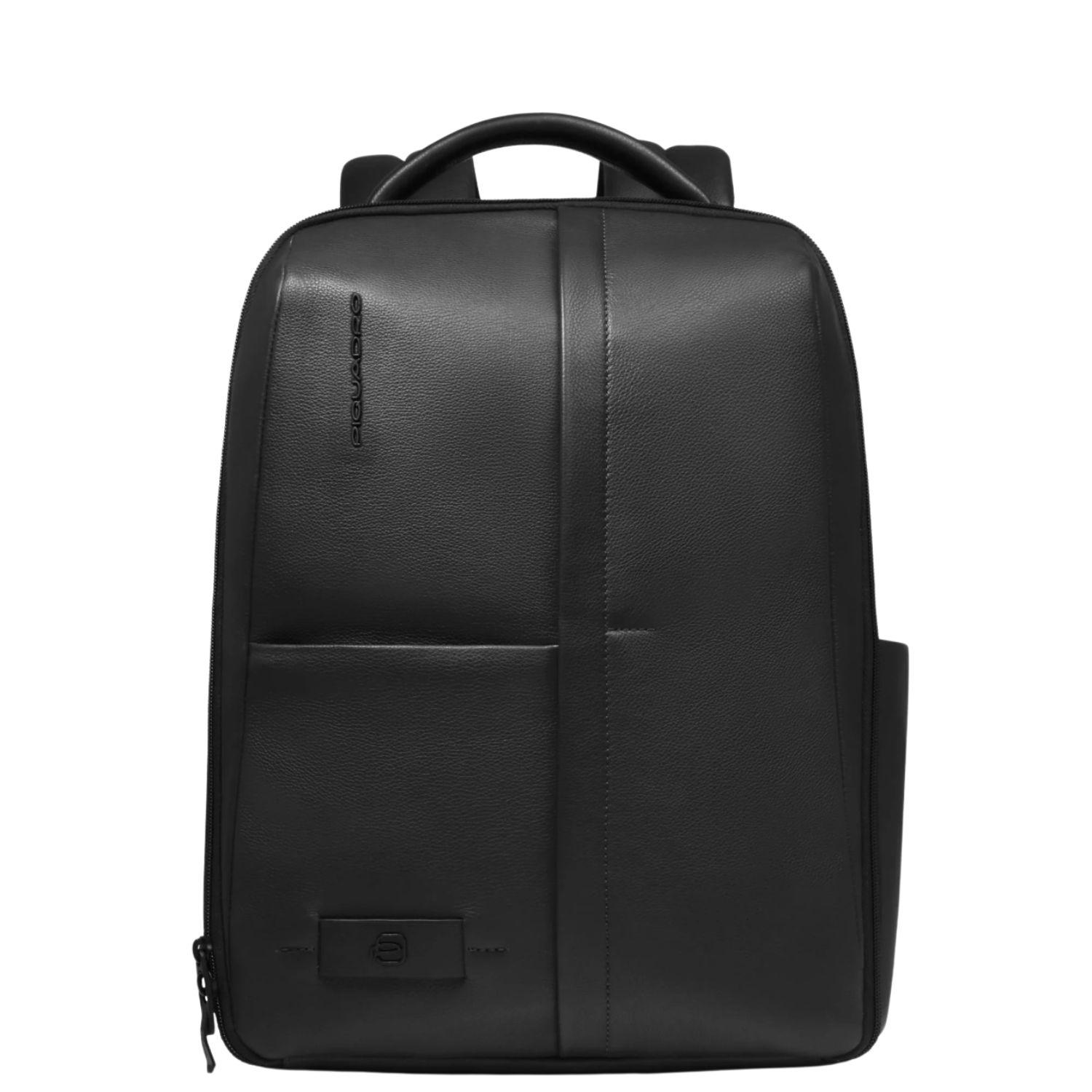 Piquadro - Zaino uomo porta pc 14"in pelle, Nero