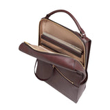 Zaino donna in pelle porta pc, Bordeaux