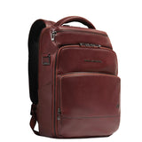Zaino uomo in pelle porta pc 14", Marrone