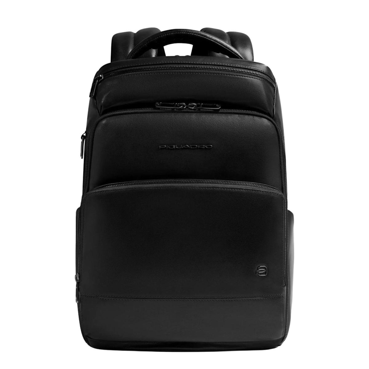 Zaino uomo in pelle porta pc 14", Nero