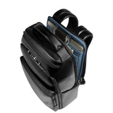 Zaino uomo in pelle porta pc 14", Nero