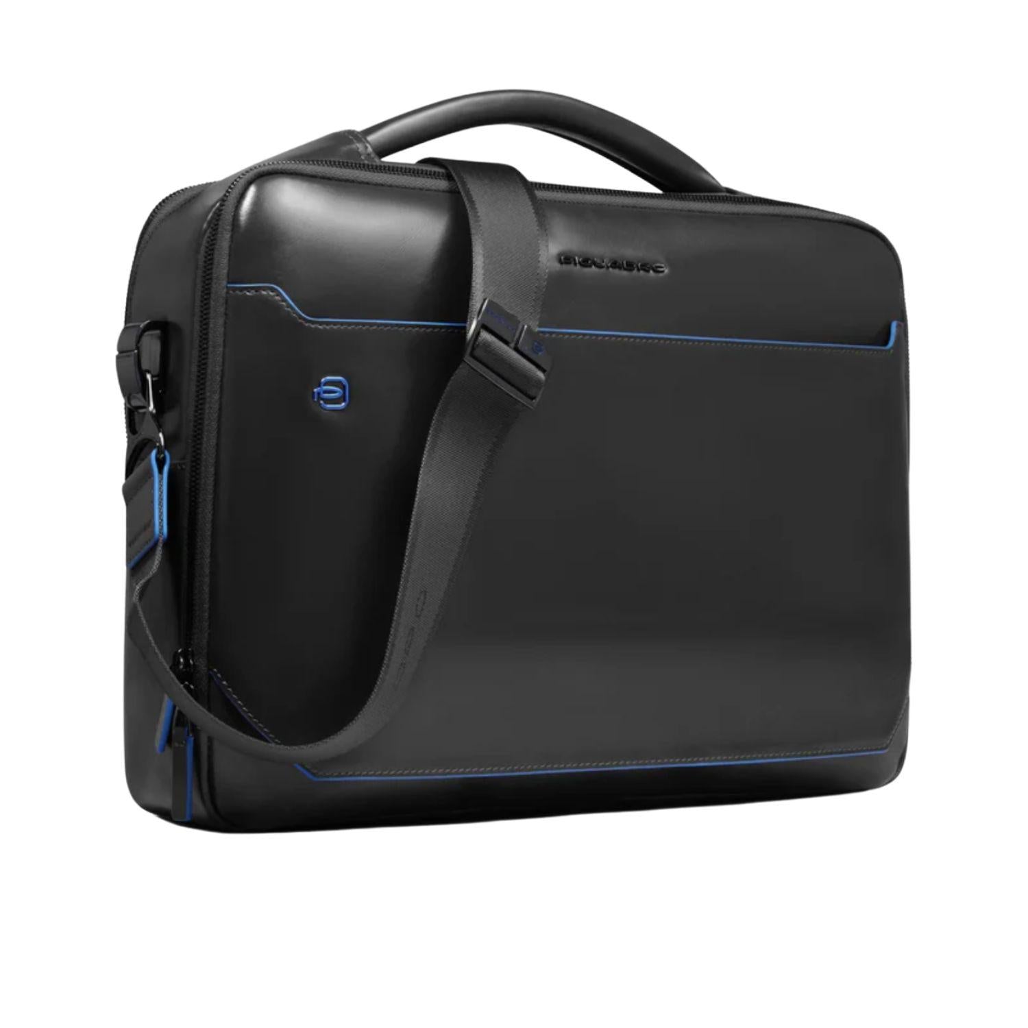 Piquadro - Borsa porta pc 15.6 in pelle, Nero