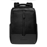 Zaino da viaggio porta pc 14" in tessuto riciclato,, Nero