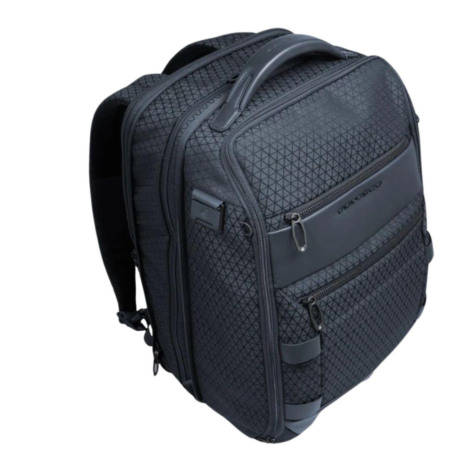 Piquadro - Zaino da viaggio modulare porta pc 15,6", Nero