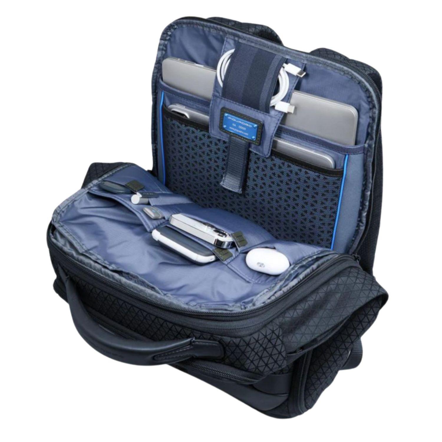 Piquadro - Zaino da viaggio modulare porta pc 15,6", Nero