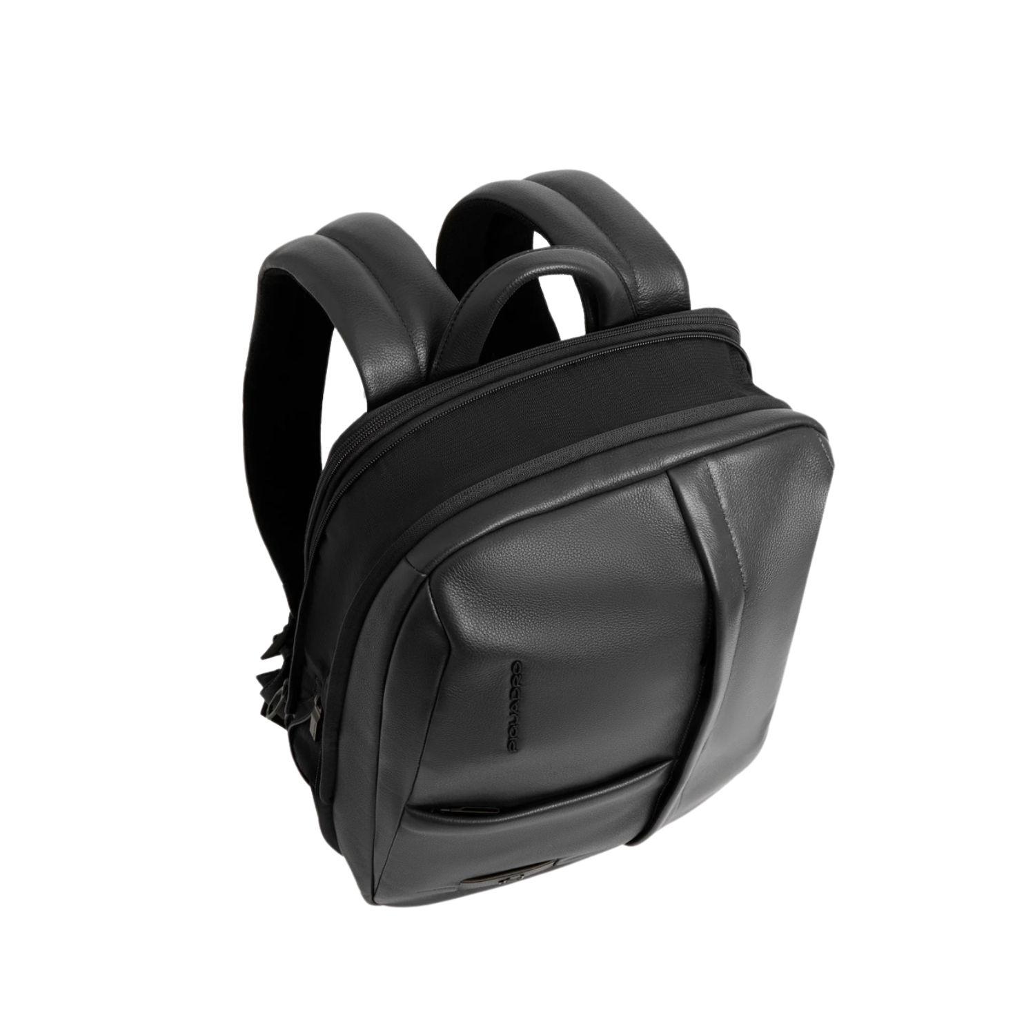 Piquadro - Zaino medio espandibile porta pc 14 pollici Russel, Nero