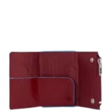 Piquadro -  Compact wallet banconote e monete, 6 cc, Rosso