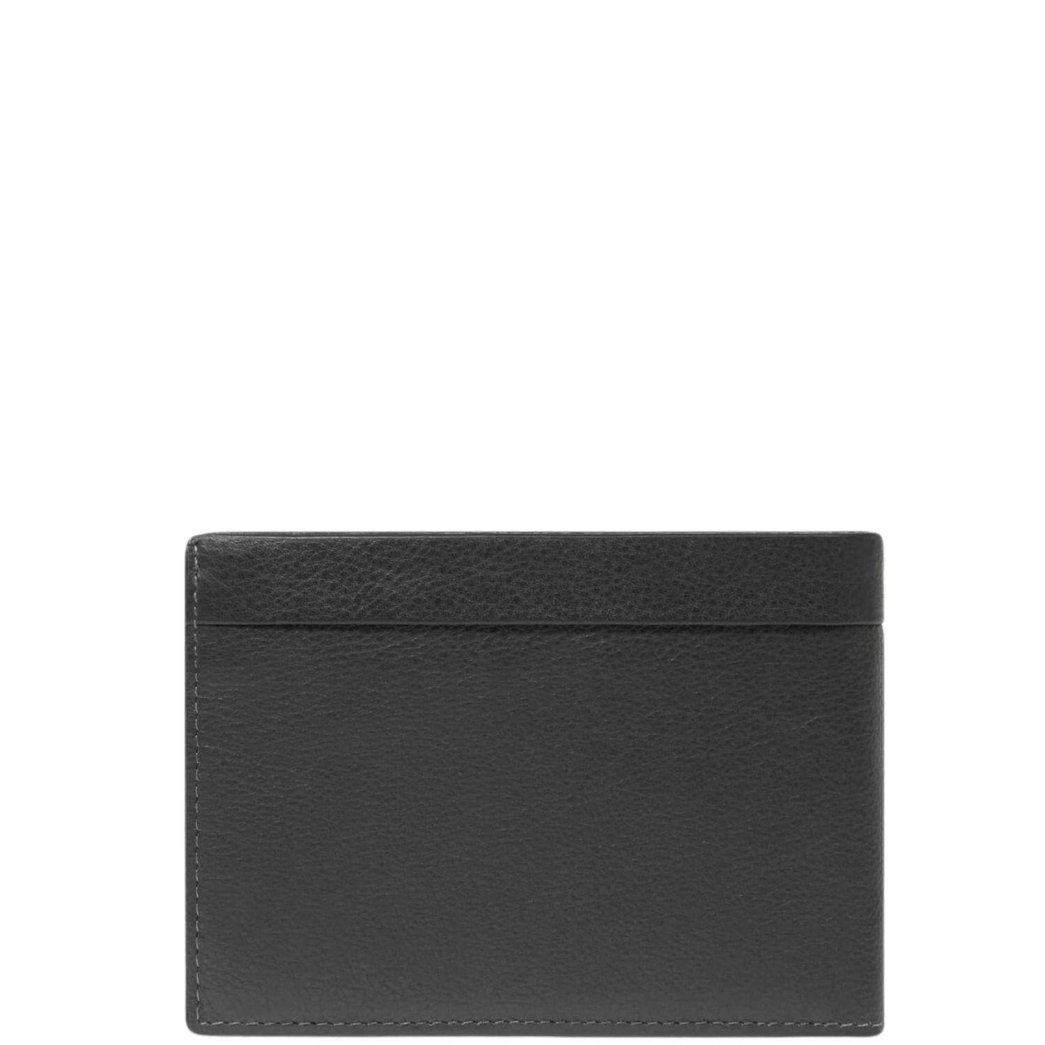 Piquadro - Portafoglio con patta e portamonete in pelle linea Russel, Nero