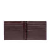 Piquadro - Portafoglio con molla portabanconote , Mogano