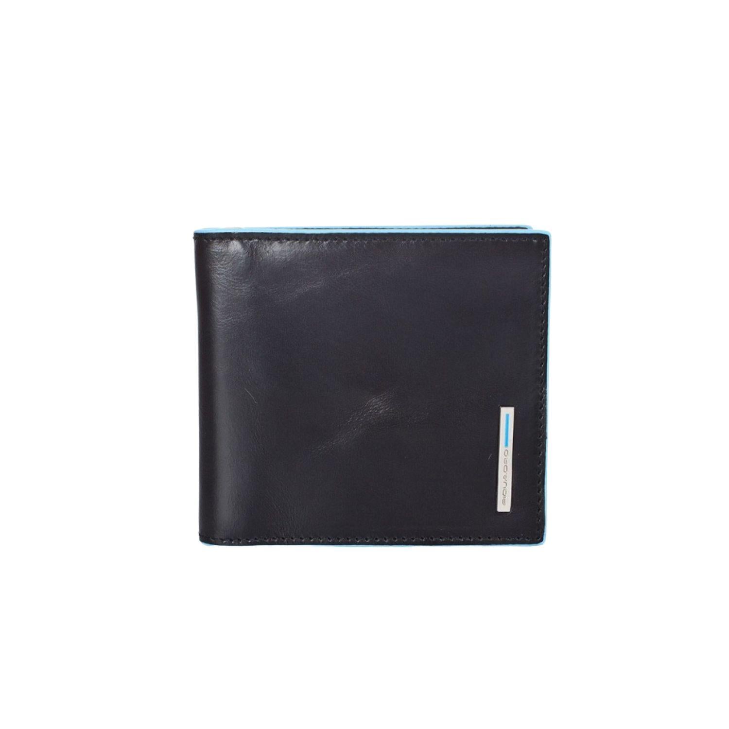 Piquadro - Portafoglio con molla portabanconote , Nero