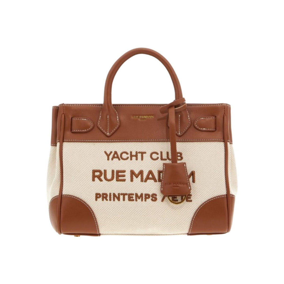 Rue Madam Paris - Borsa a mano e tracolla mini tote in Canvas, Marrone