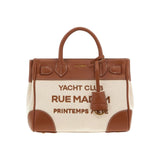 Rue Madam Paris - Borsa a mano e tracolla mini tote in Canvas, Marrone