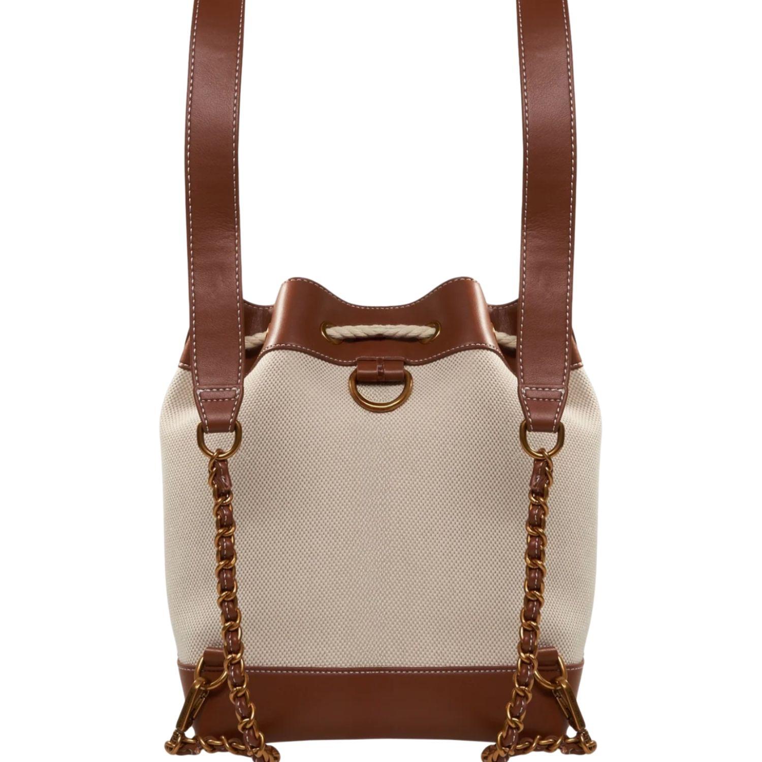 Rue Madam Paris - Zaino a secchiello in canvas Riviera, Marrone