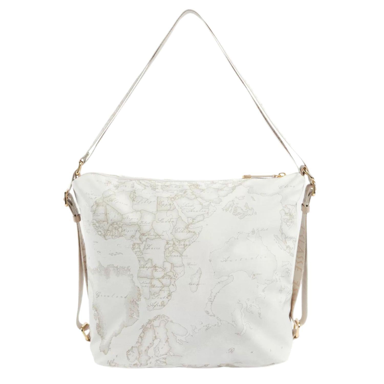 ALVIERO MARTINI - Borsa Hobo doppia portabilità Geo Soft, Bianco