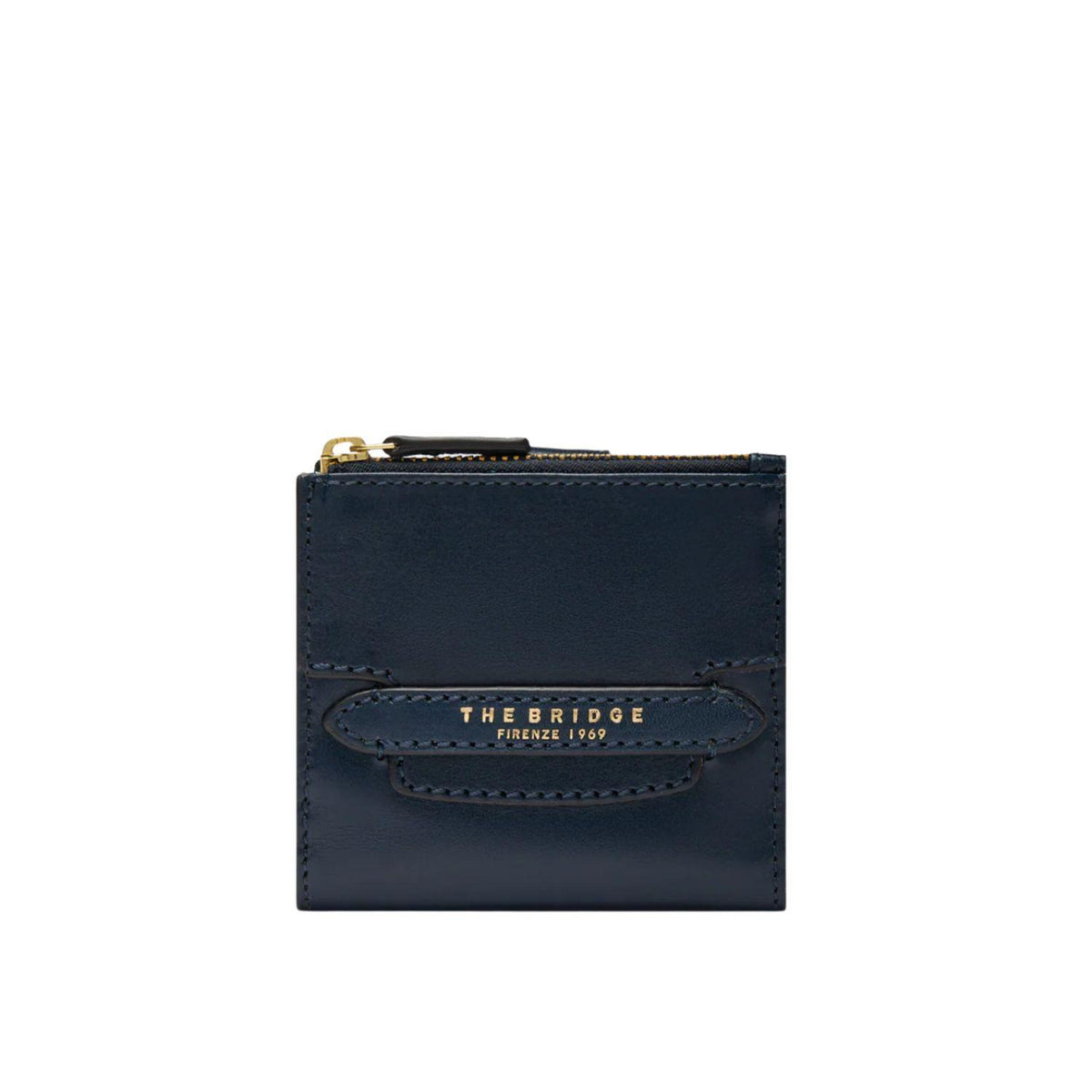 Portafogli in pelle donna piccolo Lucrezia, Blu Oltremare